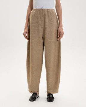 BOBOUTIC Beige silk and linen pants 5025