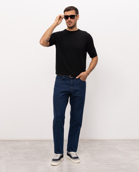 Stefano Ricci Black wool T-shirt K303025G10F26345
