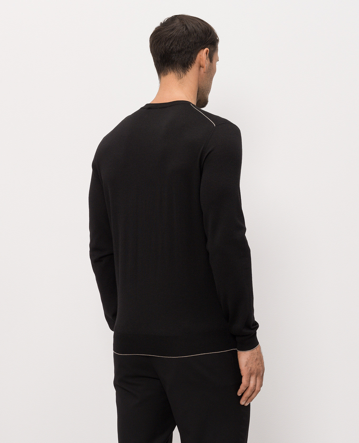 Black wool, silk and cashmere jumper Stefano Ricci 4
