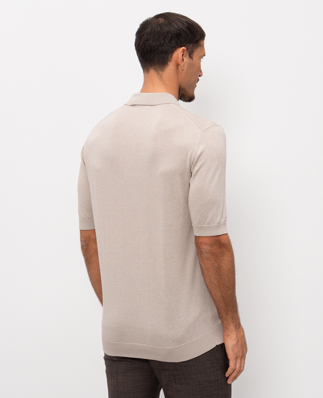 Beige polo with silk Cashmere&Whiskey 4