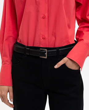 The Attico Black leather belt 260WKE00029LBT019AA