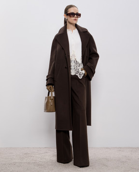 Ermanno Scervino Brown wool pants D476P718KGK