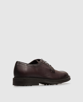 Sturlini Burgundy leather derby shoes with gradient effect U0861