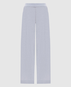 Allude Blue wool and cashmere pants 26517706