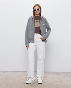 Palm Angels Grey sports jacket with wool PAMHU003KN002
