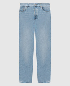 Brunello Cucinelli Blue jeans with logo patch M283PO1090
