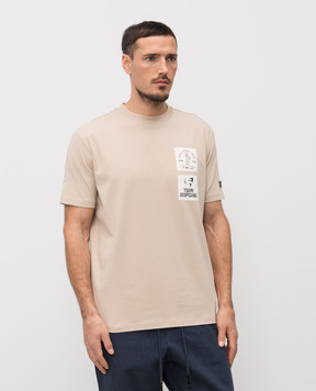 Iceberg Beige T-shirt with branded patches F0126318