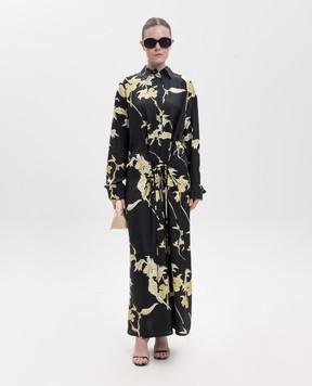 Max Mara Sportmax Black GLEBA silk shirt dress SPXGLEBA