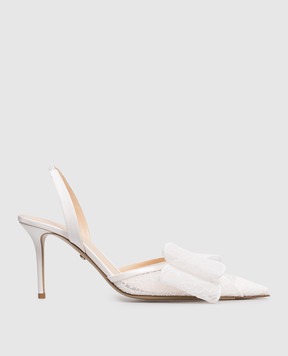 Mach&Mach Le Cadeau white slingbacks S105585LAC