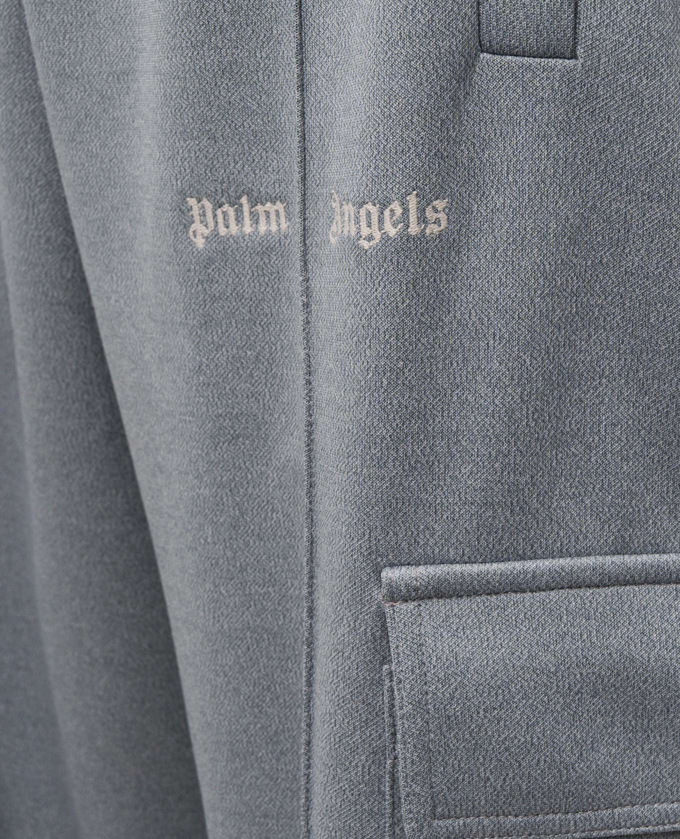Grey cargo joggers with logo Palm Angels 5