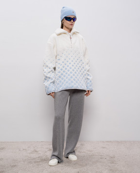 Casablanca White anorak with wool MAW25JK45201EXSKI
