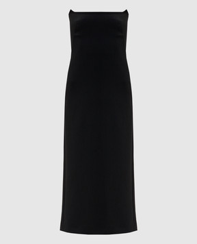 SSHEENA Allacciami black wool midi dress 26SSALLACCIAMITS26004A8