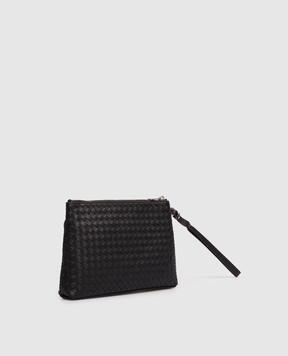 Bottega Veneta Black leather clutch 876093V0010