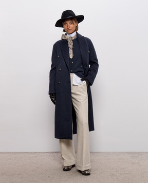 Brunello Cucinelli Blue cashmere cardigan with lurex M1E224746