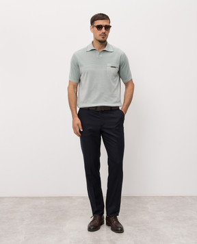 Stefano Ricci Green polo with silk K616459PSMF26221
