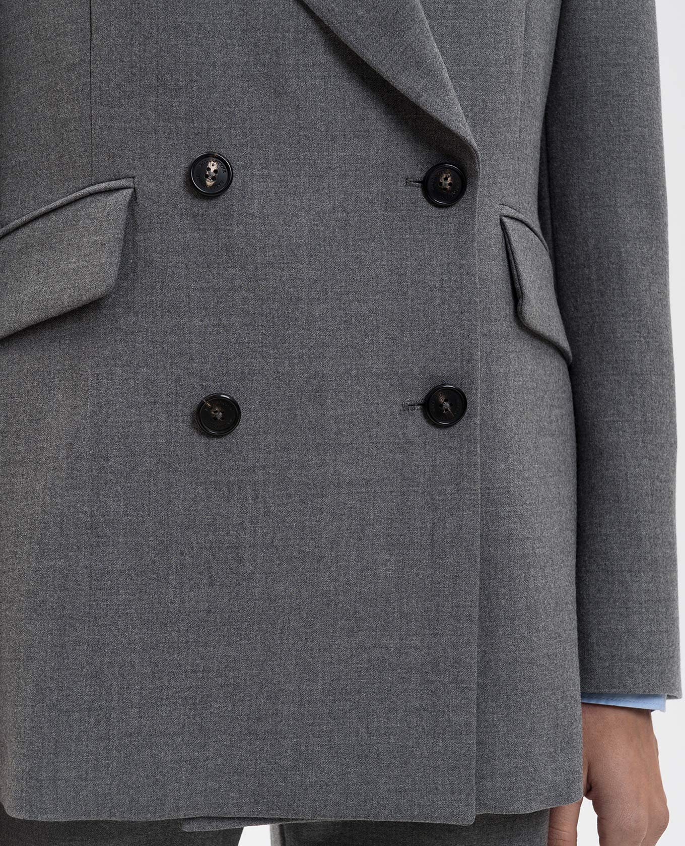 

Gray double-breasted wool jacket Ballantyne, Grey