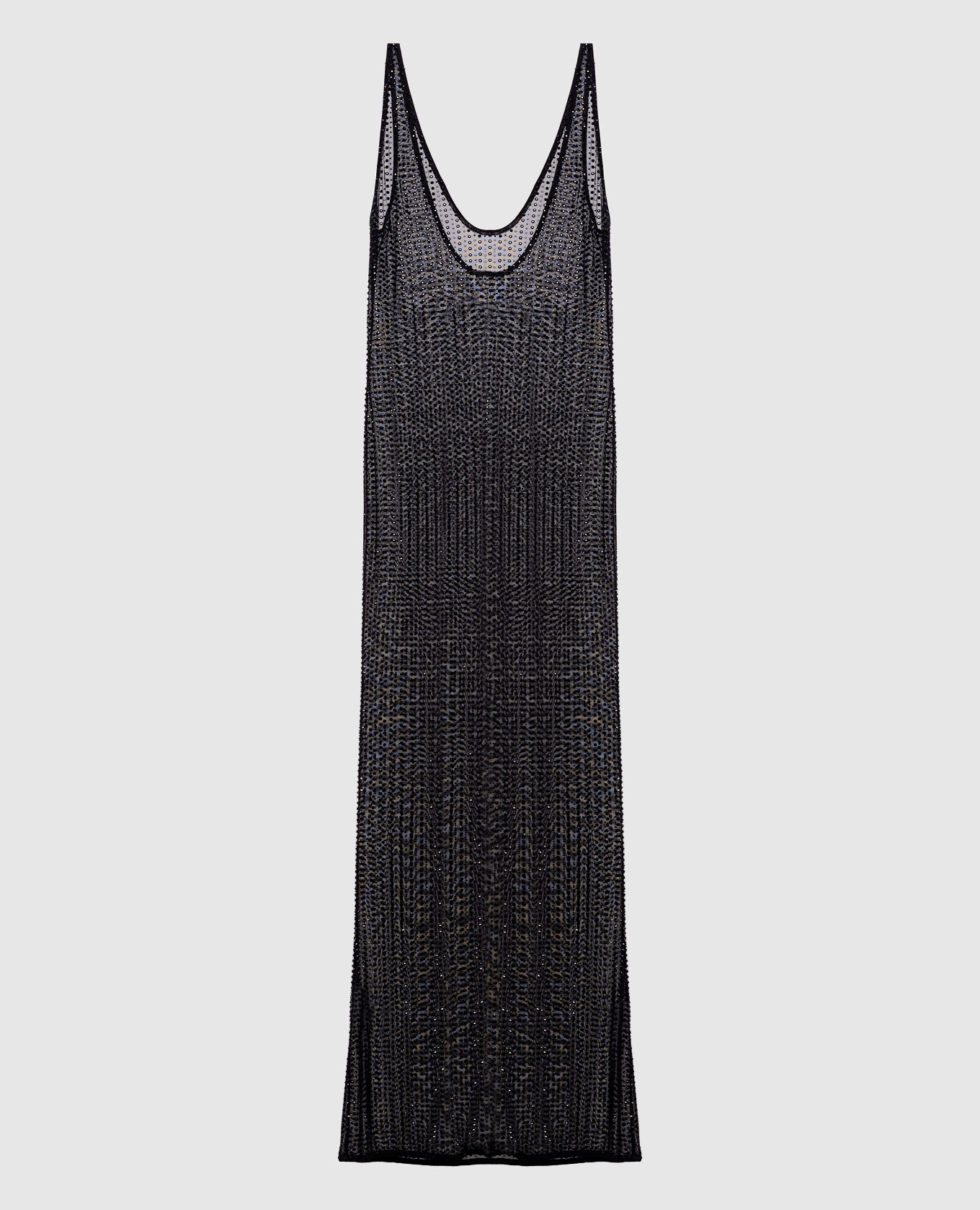

Black maxi beach dress with crystals Venuja