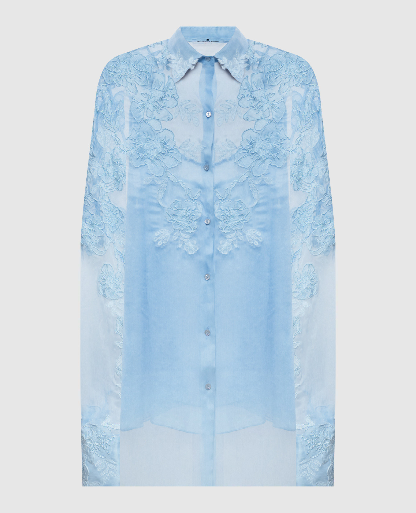 

Blue silk blouse Ermanno Scervino, Light blue