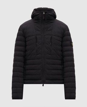 Stone Island Black down jacket with hood L2S154100107S0183