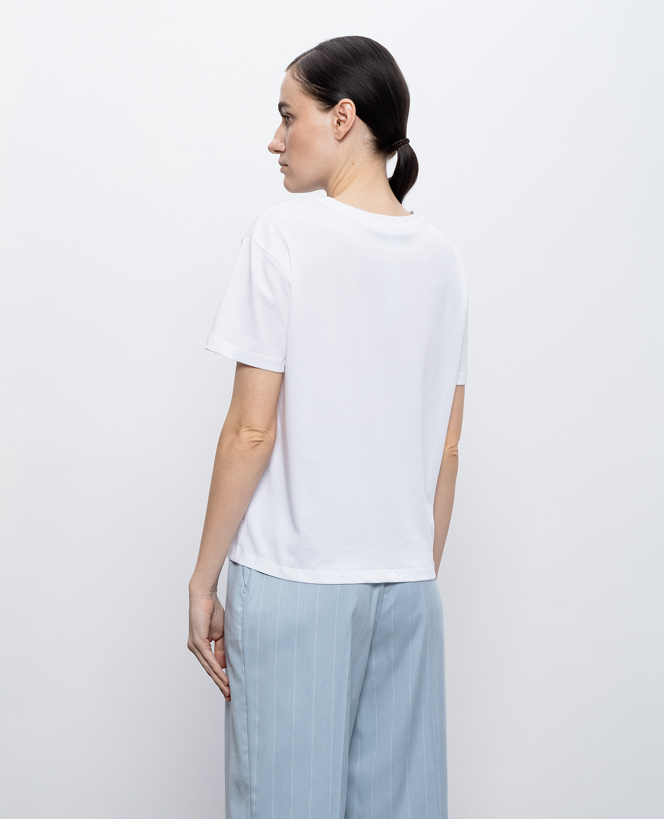 

White T-shirt with logo embroidery Twinset
