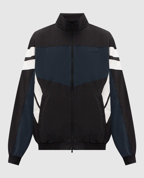 Vetements Black sports jacket with logo embroidery MH27TJ107B