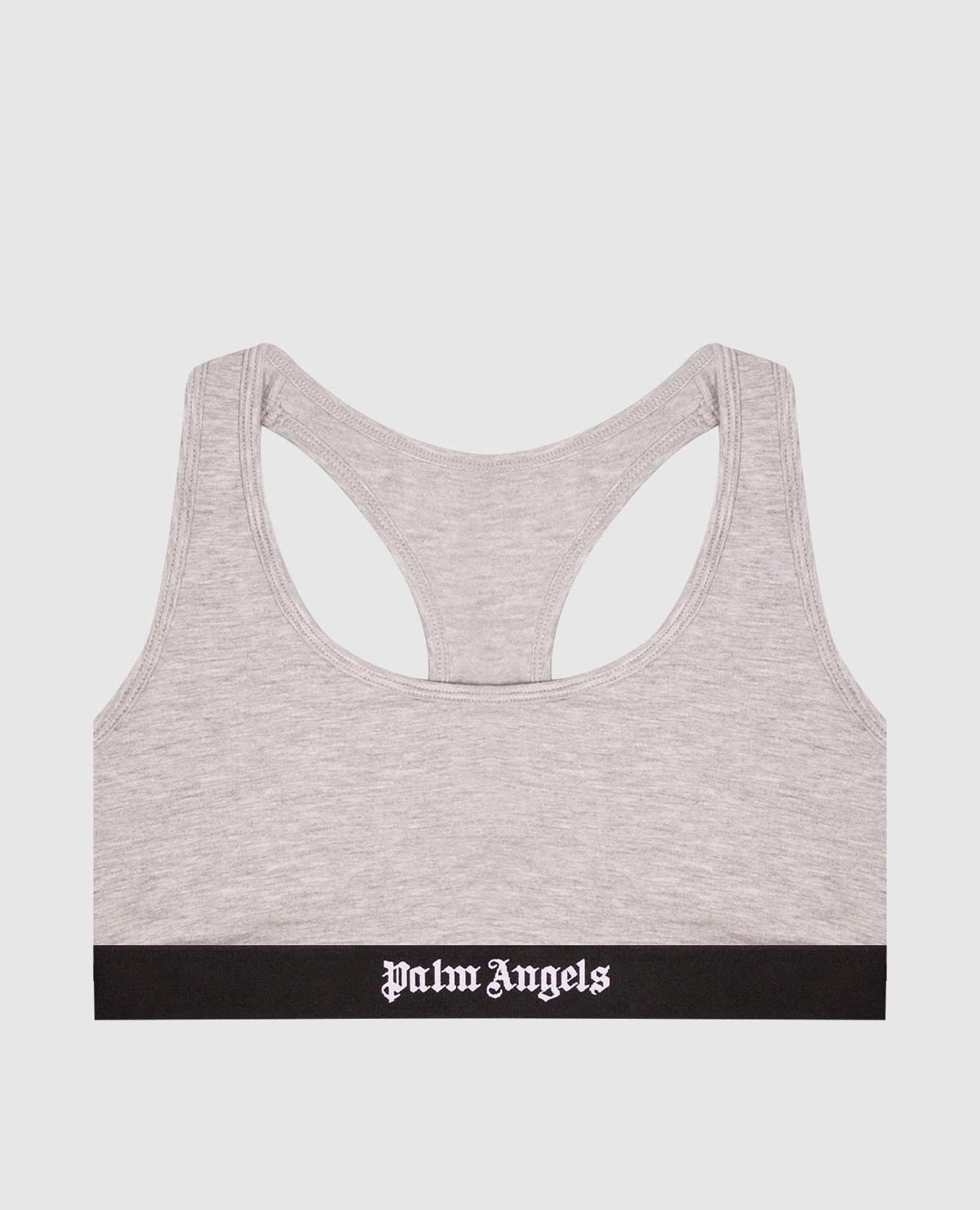 Grey top with logo pattern
