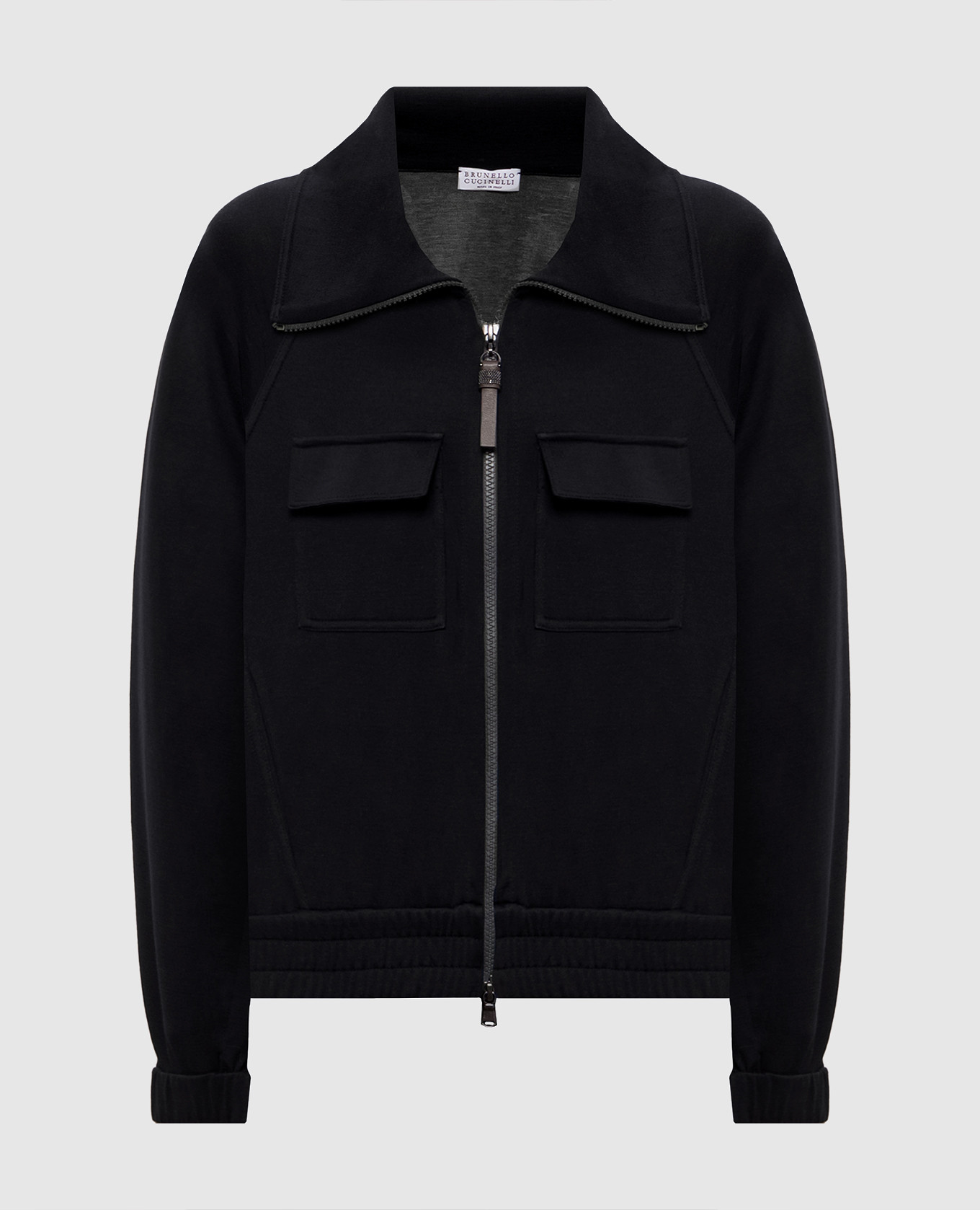 Black sports jacket with silk