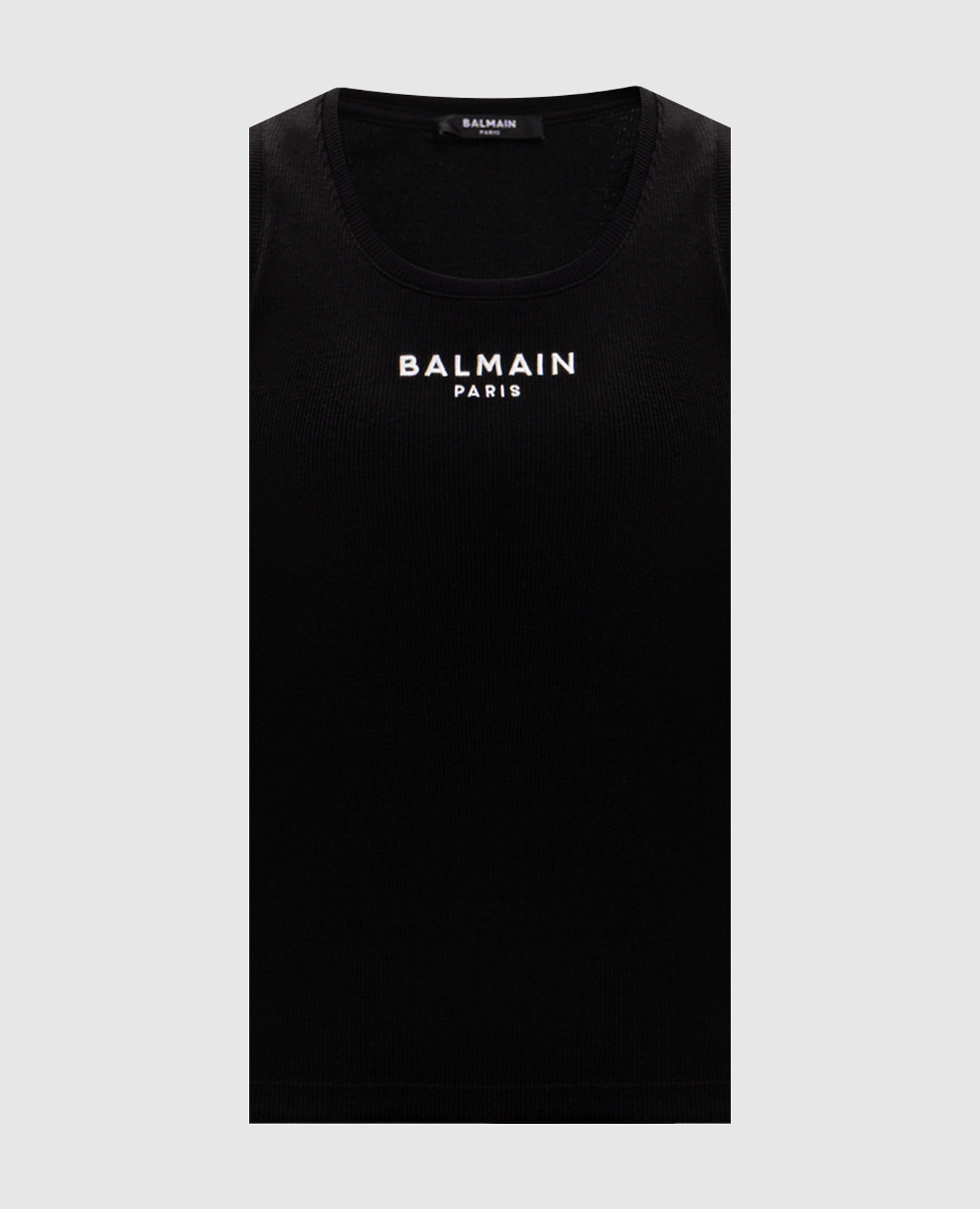 Black T-shirt with contrasting logo embroidery
