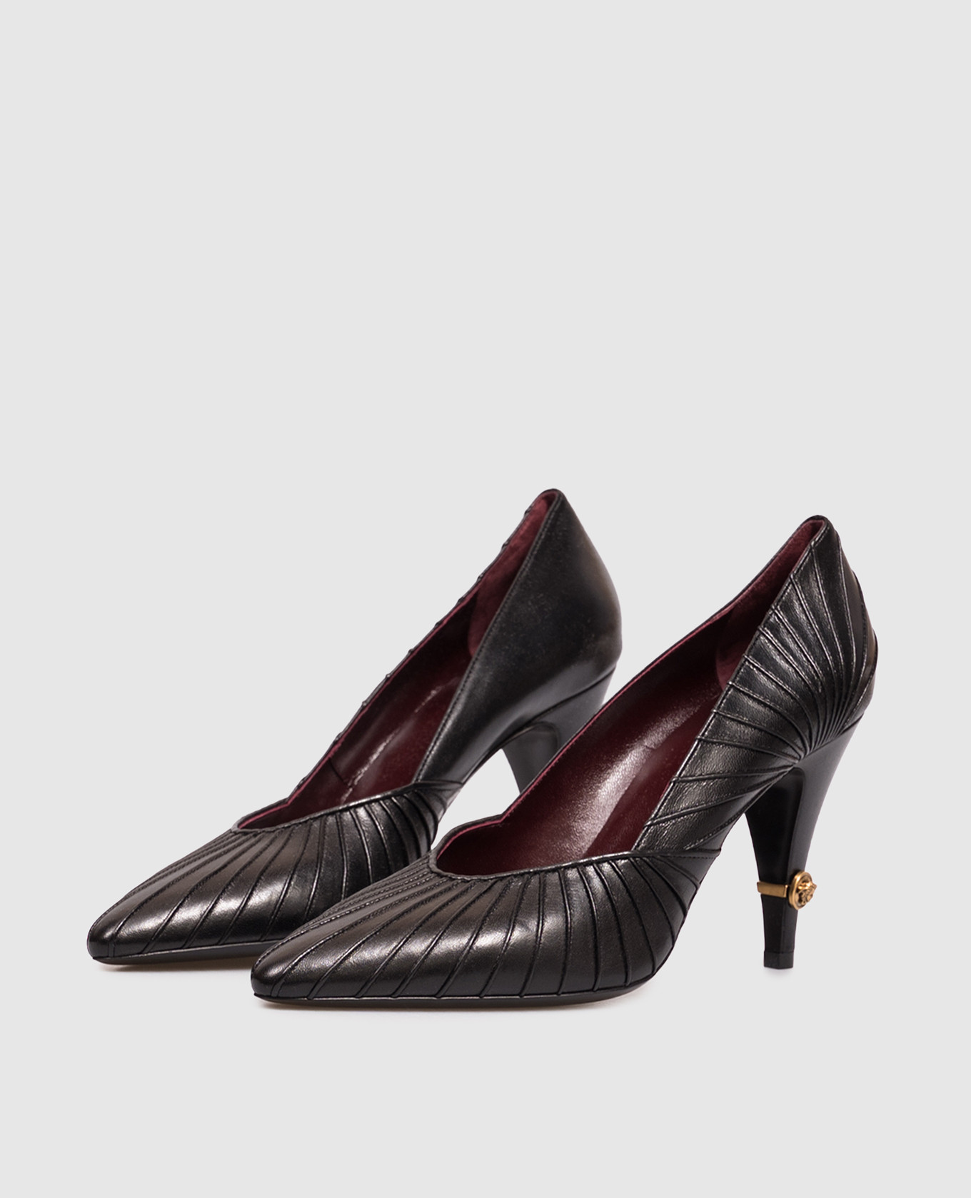 Gianni black leather shoes Versace 2