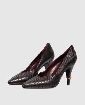 Versace Gianni black leather shoes 10238371A17623