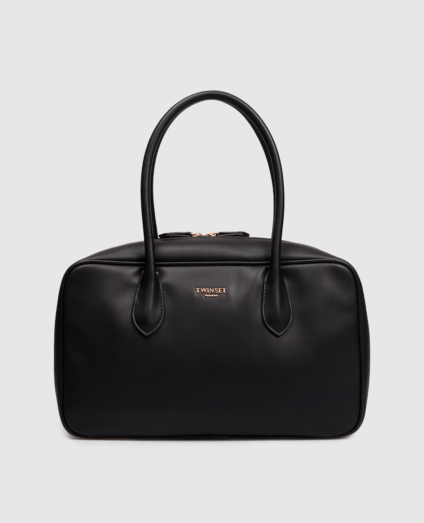 

Black bowler bag with logo Twinset