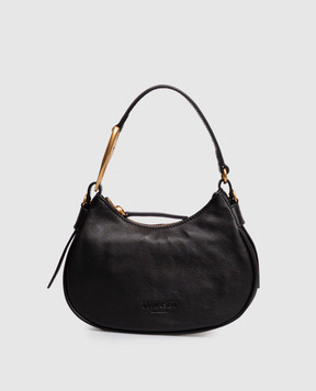 Twinset Black logo embossed hobo bag 262TB7182