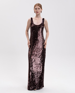 Simkhai Burgundy Bex sequin maxi dress 5261192SS