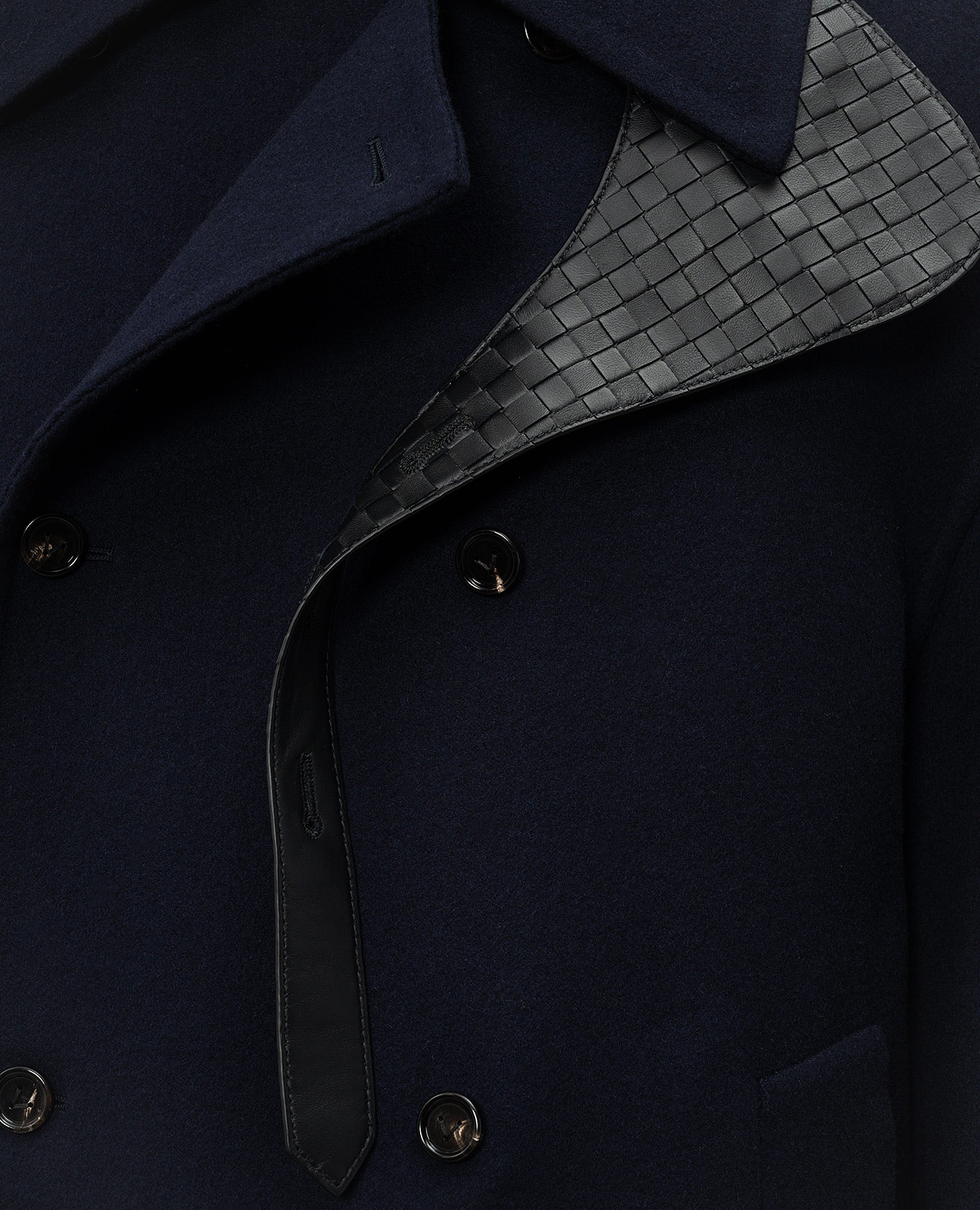 Blue double-breasted cashmere coat Bottega Veneta 5