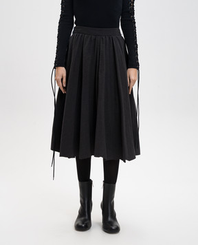 Balenciaga Midi linen combination skirt 838770TST05