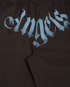 Palm Angels Kids' black joggers with logo print F6PAJBFP057