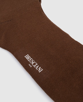 Bresciani Brown cotton socks MC014UN0006XX