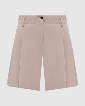 Brunello Cucinelli Beige linen shorts MA698DV499