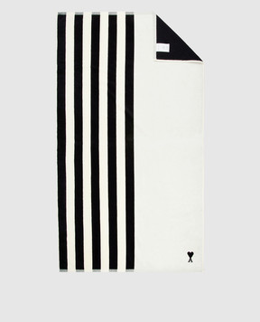 Ami Paris Striped terry towel 90x160 UTW003AK0015