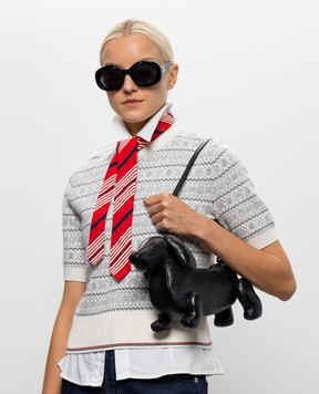 Thom Browne Black leather Baby Hector bag FAP341A00198