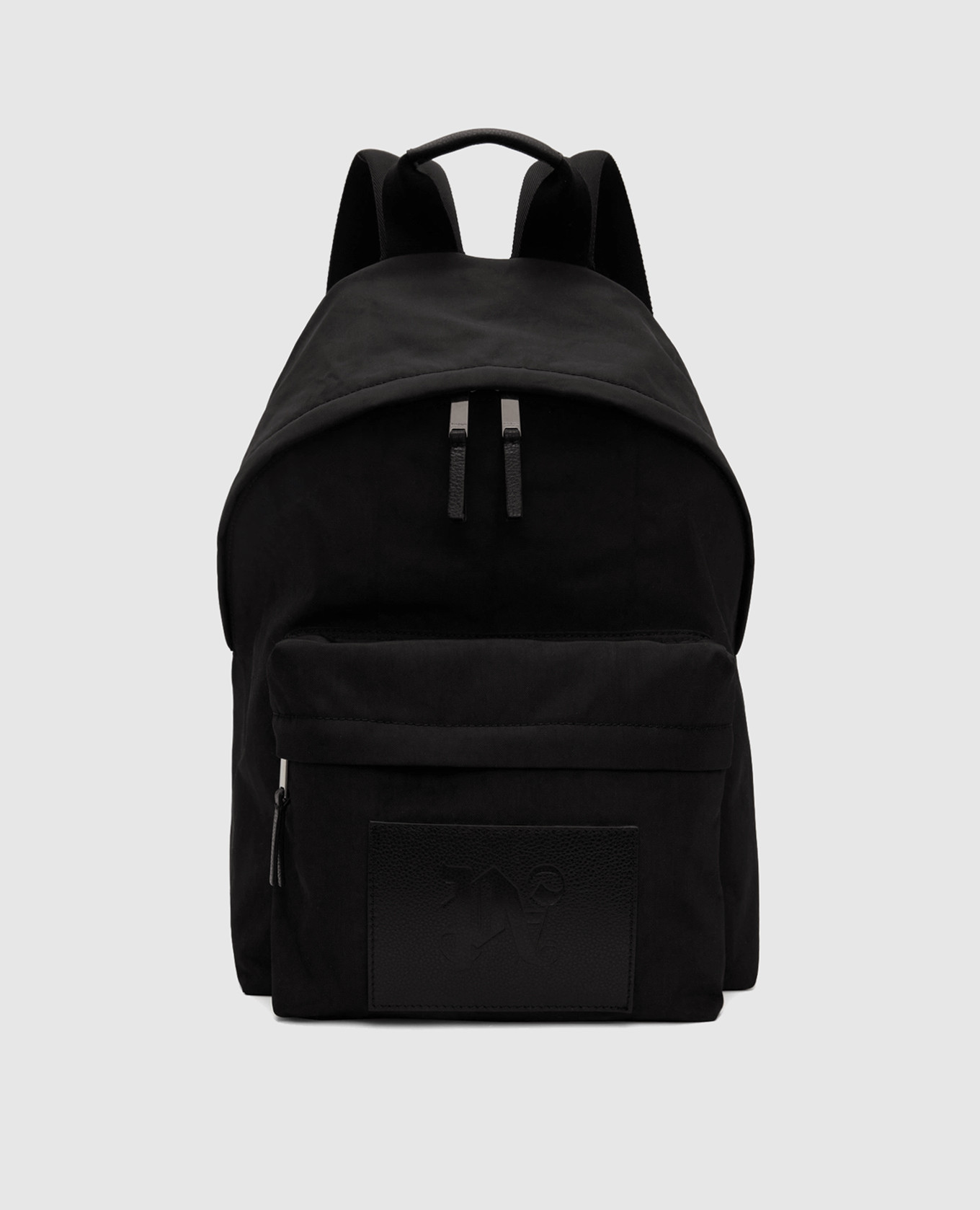 

Black backpack with embossed monogram logo Palm Angels