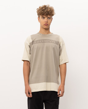 C.P. Company Beige T-shirt with print MTS275A005431P