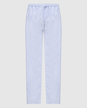 Dolce&Gabbana Blue striped pajama-style pants GVRMATFR510
