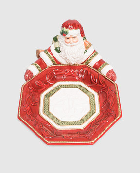 Fitz&Floyd Telluride Santa Red Ceramic Serving Plate 24007