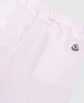 Moncler ENFANT Children's pink striped suit L19542G00001599G1