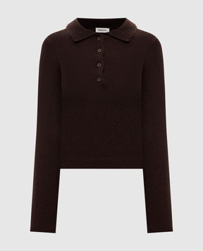 Simkhai Brown Constance cashmere polo 5262185K