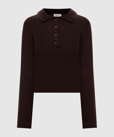 Brown Constance cashmere polo