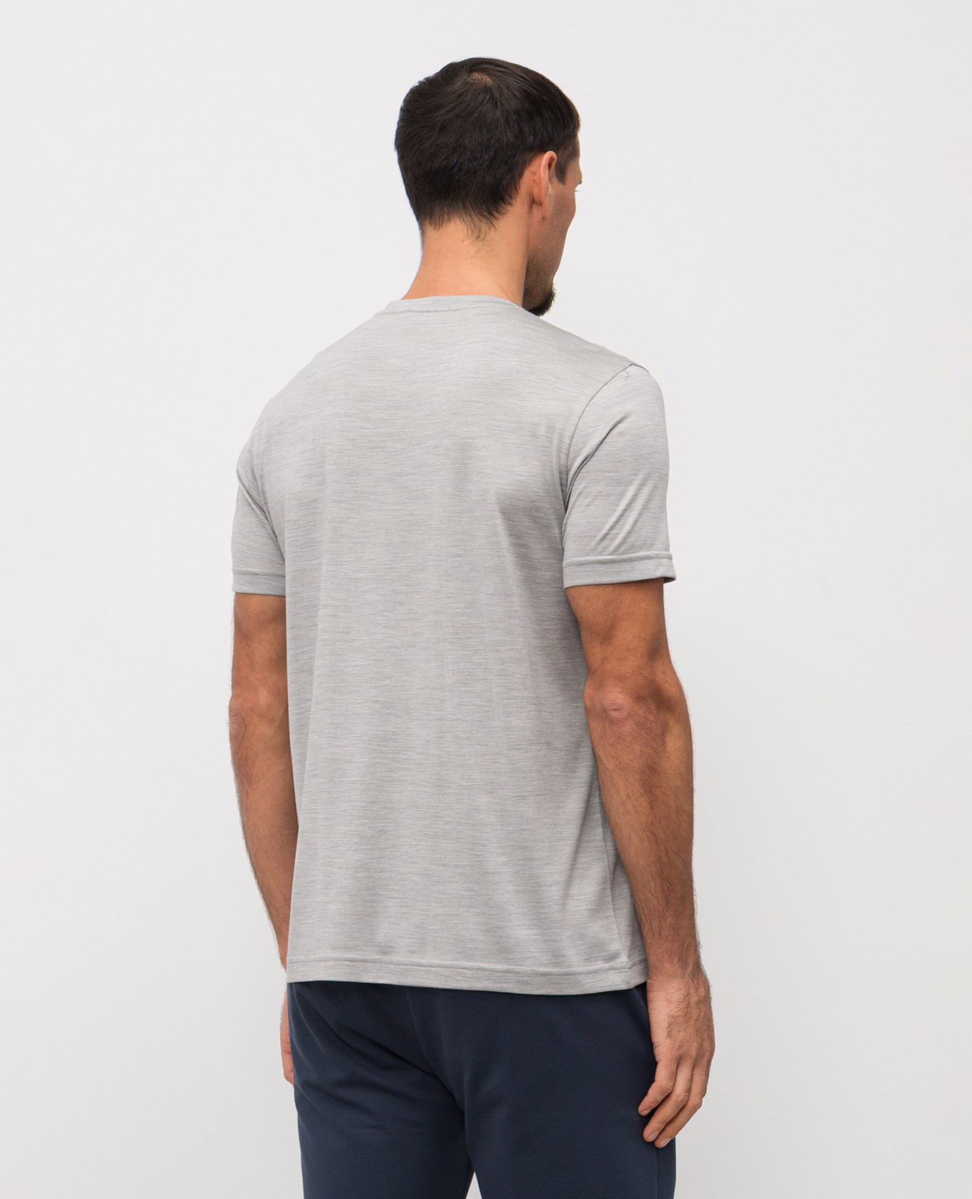 

ENNO grey melange silk t-shirt Stefan Brandt