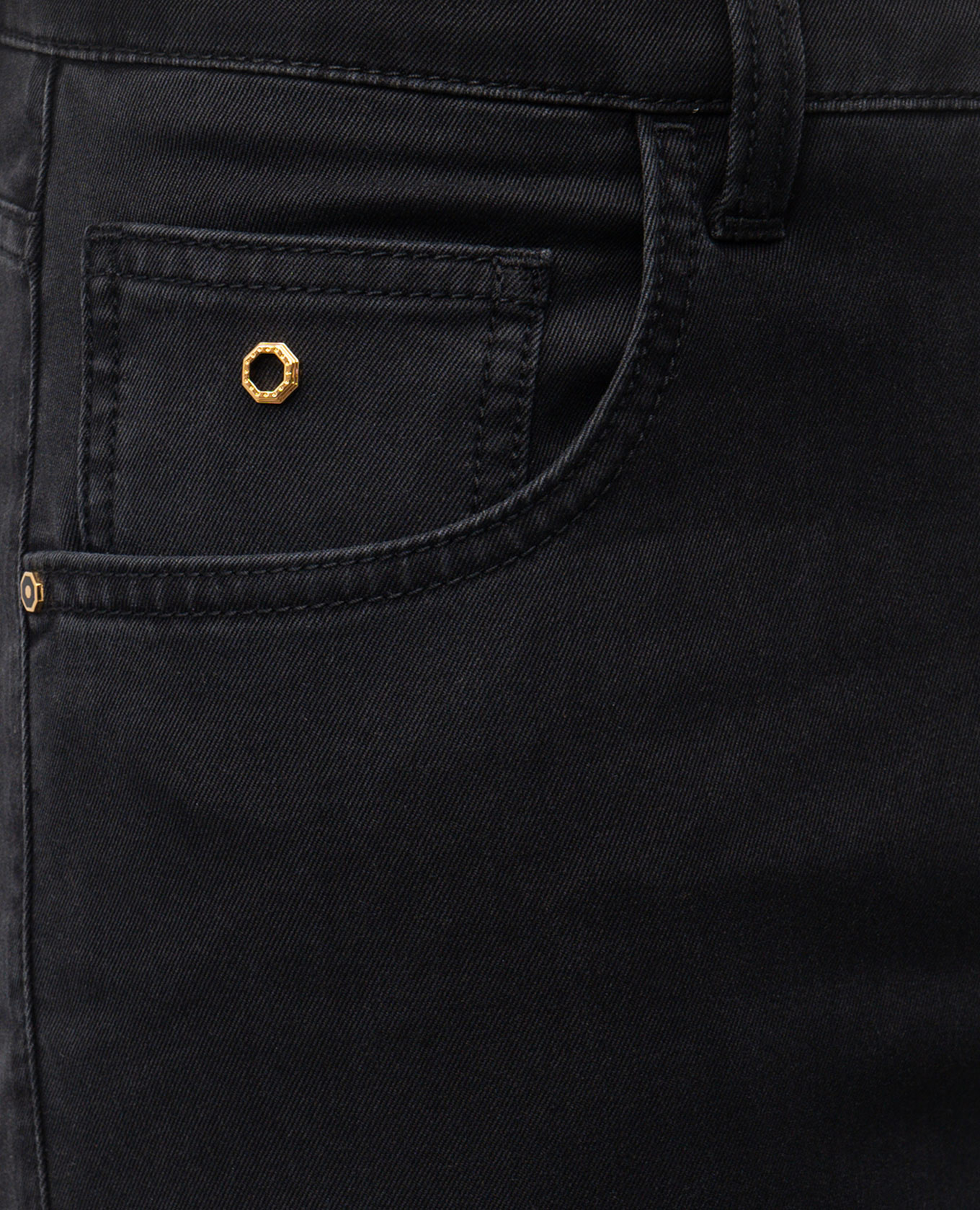

Black jeans with logo patch Stefano Ricci