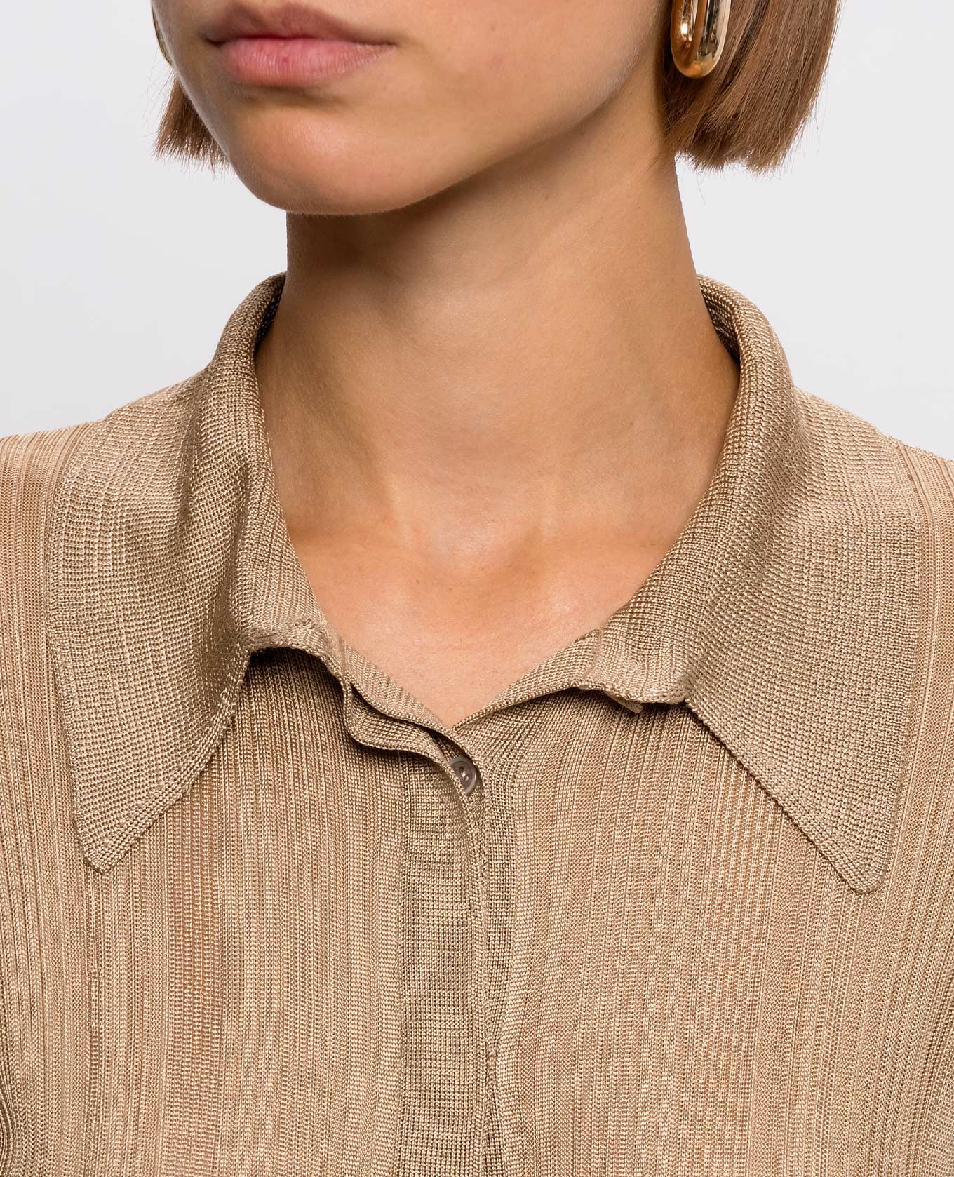 Tamar brown silk cardigan Gabriela Hearst 5